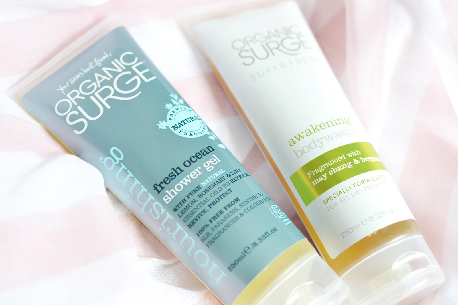 shower gels for dry skin, Organic surge products, organic surge review, natural and organic beauty products