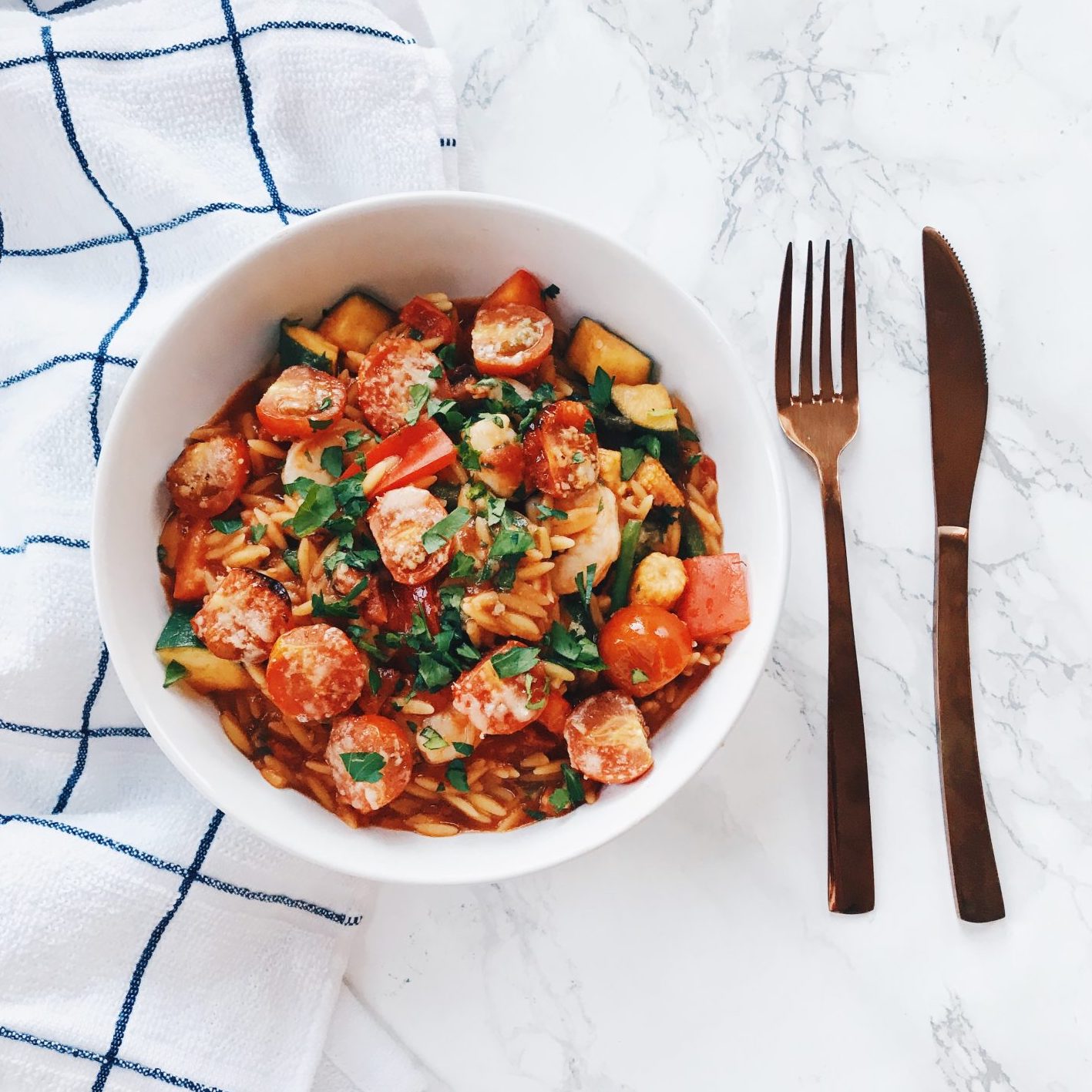 Prawn & Chorizo Orzo | Healthy Meal Ideas